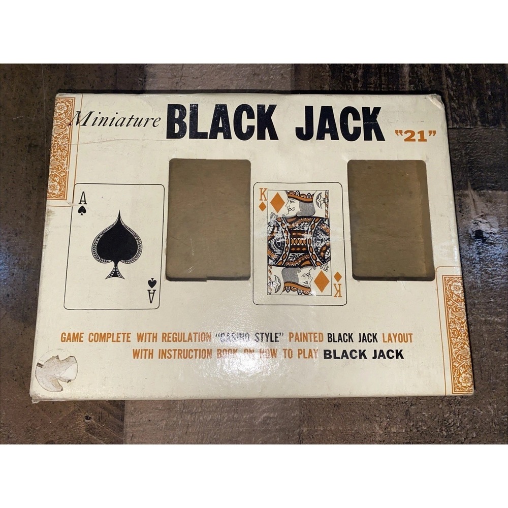 Vintage Casino miniature Blackjack game guide h baron co‎ miniature blackjack 21